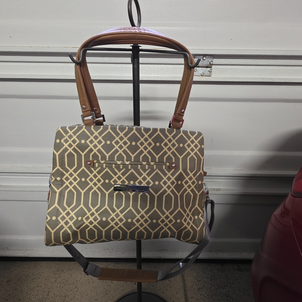 Petunia Pickle Bottom Brown and Tan Geometric Bag